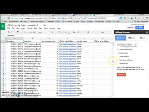 Google Sheets - QR Code Generator Add-on