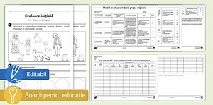 Model evaluare inițială grupa mijlocie – Pachet cu resurse