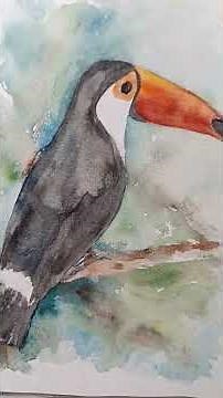 My watercolour paintings with fruits trees and birds