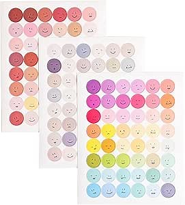 432 Emotion Stickers - 9 Sheets of Colorful Emoticon Stickers for Scrapbooking & Planners