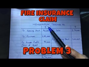 Fire Insurance Claim Problem 3 - Financial Accounting -By Saheb Academy