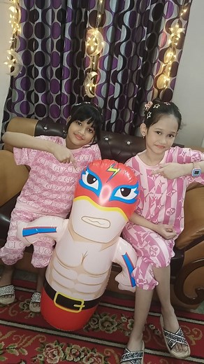 Meet our new boxing buddy 🥊 When your toy’s tougher than your homework 💪 Ready… set… punch! 💥🥊 Two champions and one brave dummy🏆 When you can’t fight your sister, so you fight the toy instead 😅🥊 Page- Gift City #nupuralam #reelsqueen #StarsEverywhere #fbviralpost2025シ #highlightseveryone #kidsactivities #childhood | Nostalgic Nupur
