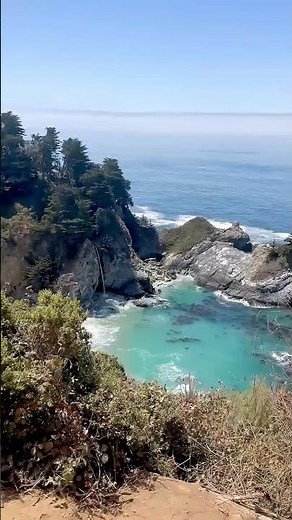 Hidden gem of Big Sur McWay Falls, #californiacoast #pacificcoasthighway #bigsur #travelngfoodie