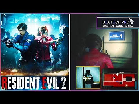 How to Unlock the Dial Lock in men's locker room on (F2), Police Station, ( RE2R Puzzle ).