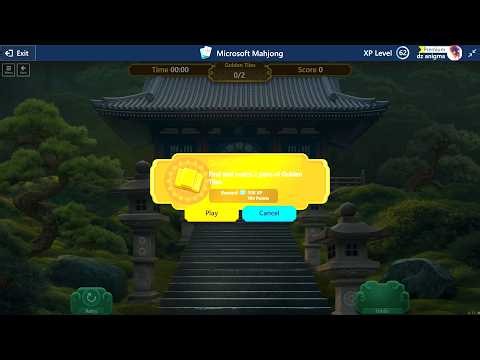 Microsoft Mahjong – Golden Tiles Easy – August 9 2026