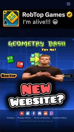 RobTop’s NEW Geometry Dash WEBSITE?