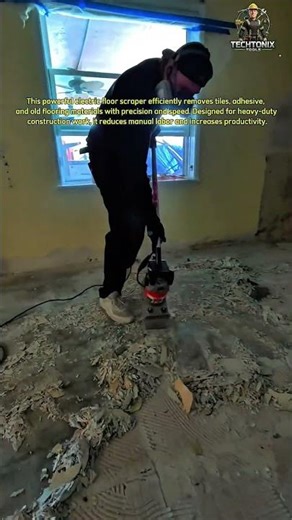 Satisfying Floor Removal Machine | Powerful Electric Floor Scraper in Action (ASMR Construction)