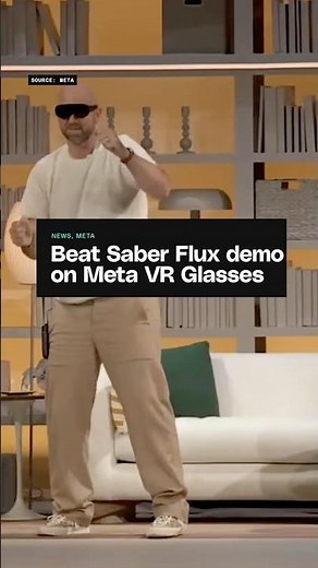 Beat Saber Flux demo on Meta VR glasses