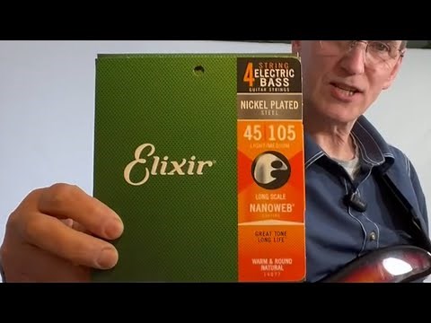 Elixir Nickel Plated Steel Nanoweb Bass Strings Compared with Old Strings - mixed flats & rounds!