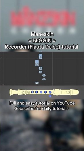 How to play « BEGGIN » on recorder (Flauta dulce) #recorder #flute #flautadulce #flautadoce