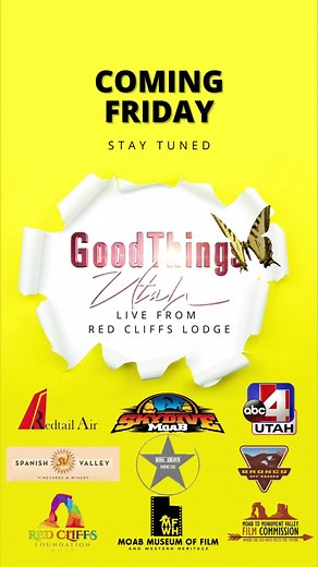 Join us this Friday morning starting at 9 am with Good Things Utah as we broadcast LIVE from the Lodge! We’re kicking off summer and all the cool things you can do in Moab! From movie set tours on horseback with our wranglers @redcliffshorses or private helicopter rides directly from the lodge with Red Tail Air to a wine tasting with our friends Moab Winery or if you want an amazing tour take a cruise with Big Iron Tours or for the ultimate rush- how about skydiving directly into the lodge with 