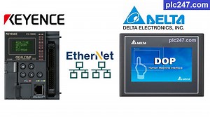 HMI Delta & Keyence KV5500 "Communication" Tutorial - plc247.com