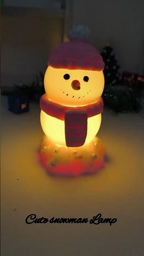 DIY LED bulb snowman☃️- old bulb craft idea #art #shorts #viral