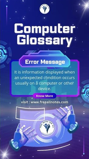 Error Message | Computer Glossary #computerkeys #error #message #errorhandling