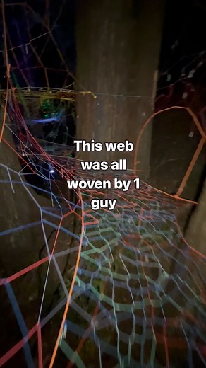 Charlies Webs on Instagram: "I do not have a crew to help me build these. All my webs I build myself. Each one is uniquely complex in different way. Follow me if you don’t. #treenet #spacenet #web #spaceweb #net #treehouse #paracord #spiderweb #instalation"