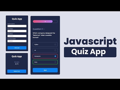 Build A Quiz App With JavaScript | Quiz Website using HTML CSS & JavaScript