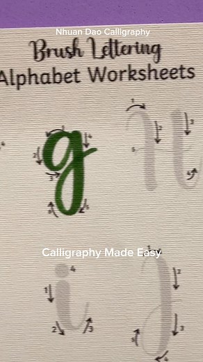 How to Write Brush Lettering Alphabet for Beginners (Part 3) #nhuandaocalligraphy #alphabet | Nhuan Dao Calligraphy