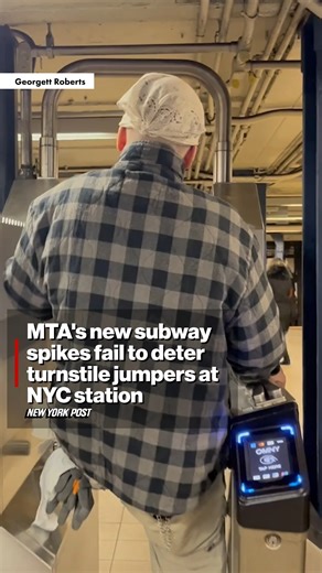 238K views · 1.4K reactions | Sorry, MTA. The new subway spikes are failing to deter turnstile jumpers at the 59th Street/Lexington Avenue station. | New York Post | Facebook