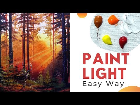 Easy Way to Paint Sunlight | Acrylic Painting for Beginners | Easy Art