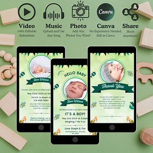 Digital Baby Arrival Invitation, Editable Party Invite Template, Mobile Text Evite, Instant Download, Phone Baby Party Invitation - Etsy Canada