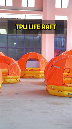 Factory supplies marine life rafts. Compliance product for offshore safety. Check specifications via follow. #LifeRaft #factory #MarineLiferaft #TPULifeRaft #MarineLifesaving