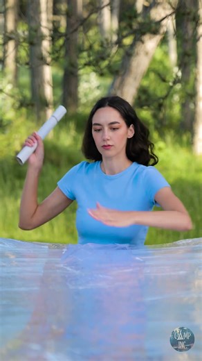 Suspended Shelter Made With Plastic Wrap 😲 Don't Forget To Take It Away 😏 #AmericanHumor #MadeInUS
