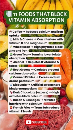 11 Foods That Block Vitamin Absorption