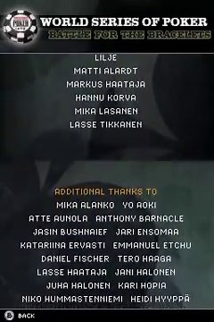 World Series of Poker 2008: Battle for the Bracelets Videos for PlayStation 2 - GameFAQs