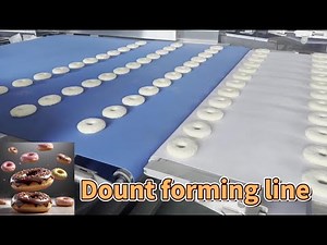 This is a donut forming line | Donut bread production line