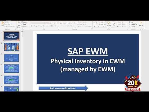 SAP EWM - Physical Inventory in EWM (managed by EWM)