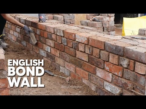 🧱Bricklaying - Reclaimed Brick English Garden Wall Bond 🧱