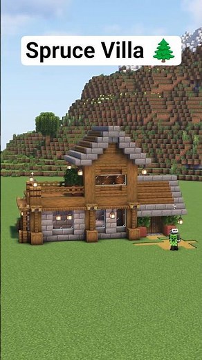 Cozy Spruce Villa in MINECRAFT 🌲🏠