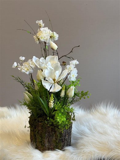 Spring Magnolia Arrangement "bark Magic" Artificial Flower Decoration for Home or Hotel - Etsy