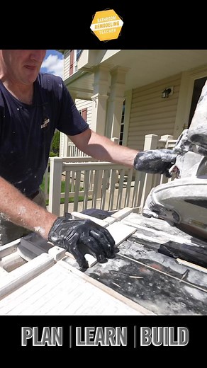 Cutting bullnose tile for an inside corner 👊 #diy #tile #homeimprovement #bathroomremodel #bathroomdesign #shower #bathroomremodelingteacher #facebookreels | Bathroom Remodeling Teacher
