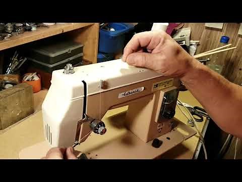 Obsługa maszyny Łucznik 415 jak nawlekać, jak włożyć bębenek