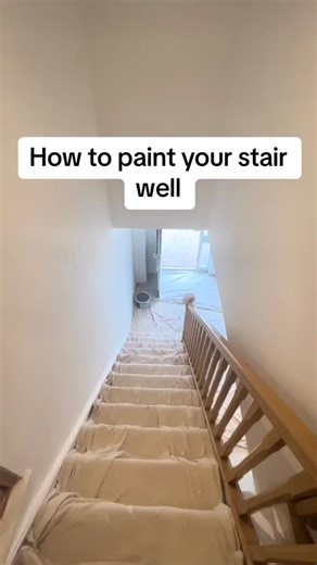 ⭐ HOW TO: Paint a Stairwell (Safely!) ⭐ Not how to paint your stair… well 😅 This one went viral last year, and for good reason, stairwells are no joke to tackle! I still highly recommend calling in a pro for this kind of job, but if you’re determined to DIY it, here are my best tips 👇 💡 Make sure you’ve got the right setup (staging or extendable platforms are key) 🪜 Always secure your ladder! uneven floors can be risky 🎨 Use a roller extension for the high spots and cut in from stable footi