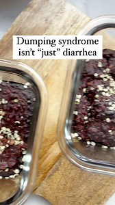 Okay…what’s up with dumping syndrome? One day you’re enjoying your coffee & creamer. And the next, those 2 sips send you straight over the edge 🤮 (FYI: dumping syndrome happens when food either moves from your stomach to your intestine too quickly OR when your blood sugar drops due to an exaggerated insulin response) >> Not all high-sugar foods cause dumping. And sometimes, you’ll dump with the least expected meals ever. There’s two parts to the story. First, we have early dumping occurring wit