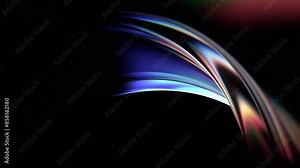 Abstract animation, background with color refraction effect, 4k seamless looped video, 3d render