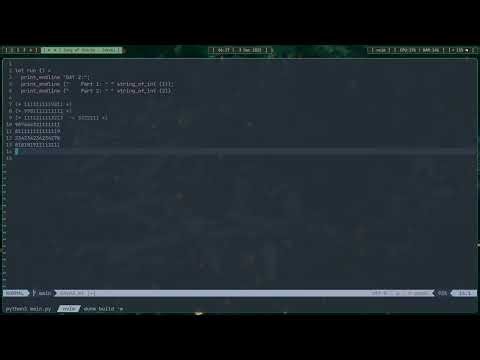 advent of code 2025 | learning ocaml | VOD 12.03.25