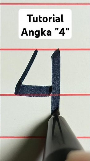How to write the number 4 #tutorial #number #four #4k #numbers #writing #trending #handwriting #a...