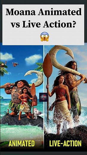 Moana Animated vs Live Action Comparison? 😱 #Moana2