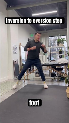Inversion to eversion step for ankle stability