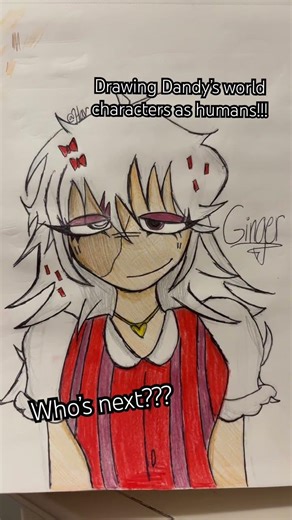 GINGERRR!! | Part 1 of drawing dw toons as humans #dandysworld #ginger #art