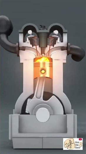 Four Strock Engine Working Animation #automobile #working #anime