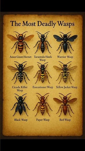 Pt 1 | 🐝 The Most Deadly Wasps 😱 | #shorts #tiktokeffects