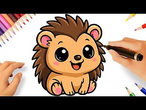 HOW TO DRAW A CUTE HEDGEHOG 🦔✨ EASY STEP-BY-STEP TUTORIAL
