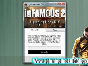 Get Free Infamous 2 Lightning Hook DLC unlock Codes