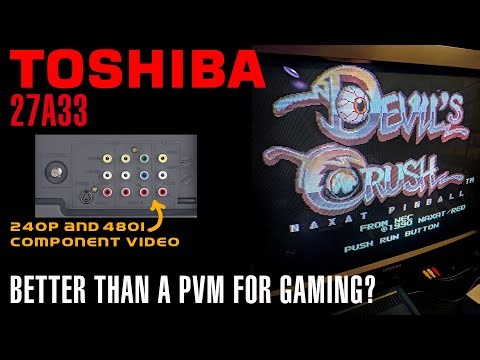 Amazing 27" CRT TV Toshiba 27A33 - better than a PVM for gaming!
