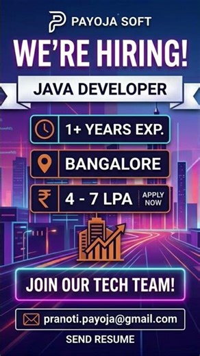 Java Developer for Bangalore location