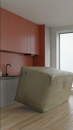 From Empty Room to Modern Kitchen | Blender 3D Animation #3d #blender3d #blendergameengine